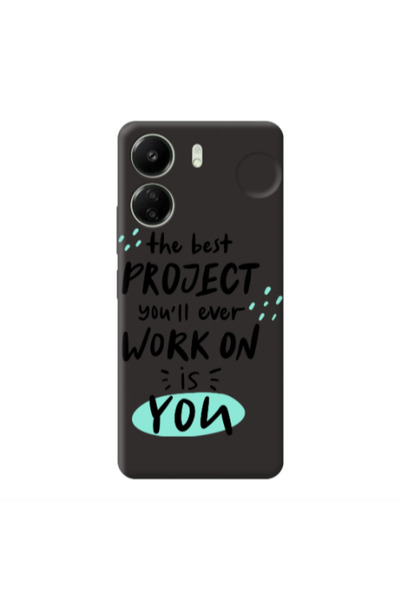 Other Xiaomi Redmi 13C The Best Project Black Colored Silicone TPU Θήκη
