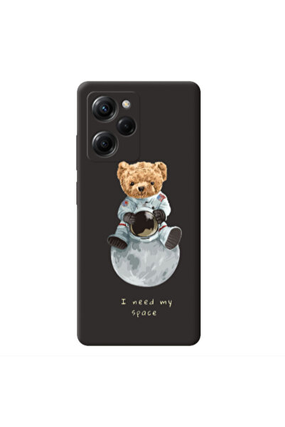 Other Xiaomi Poco X5 Pro Bear in space Black Colored Silicone TPU Θήκη