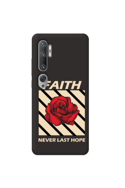 Other Xiaomi Mi Note 10 Faith Never Last Hope Black Colored Silicone TPU Θήκη