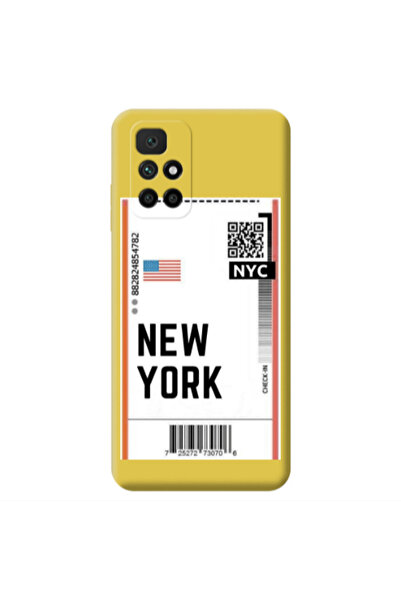 Other Xiaomi Redmi 10 2022 New York NYC Yellow Colored Silicone TPU Θήκη