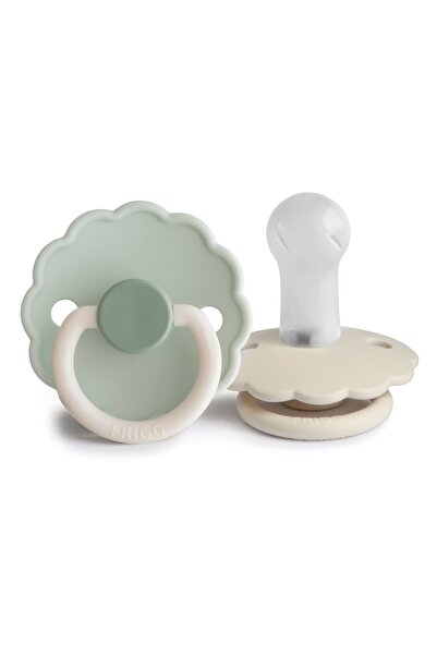 Frigg Σετ 2 τεμαχίων Πιπίλες Σιλικόνης Daisy Little Darling/Κρεμ 6-18 Μηνών