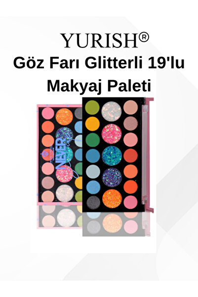 YURISH Music Festival Göz Farı Glitterli 19'lu Makyaj Paleti