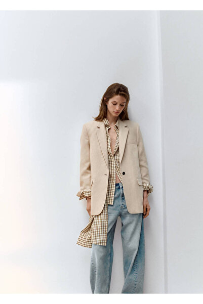 MANGO Woman Orta belli balon jean pantolon
