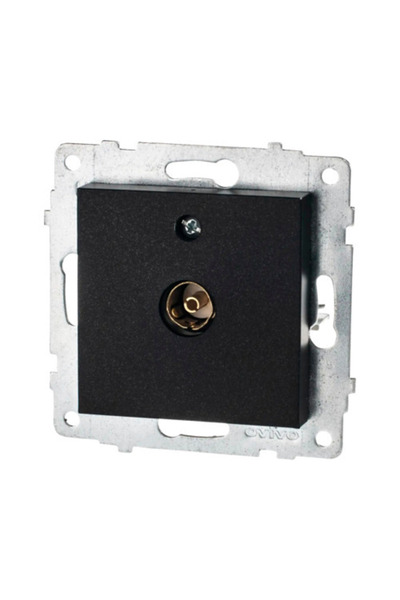 OEM Ovivo Quantum pass-through TV socket, black
