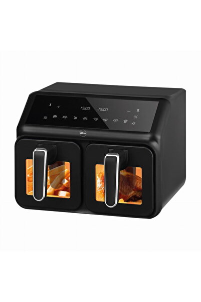 eldom Friteuză dublă fără grăsime, 2200 W, capacitate 8 l, afișaj LED