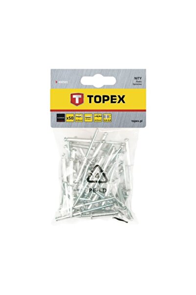 OEM Πριτσίνια Topex Ø4.8x8 mm αλουμίνιο/ατσάλι, συσκευασία 50 τεμαχίων