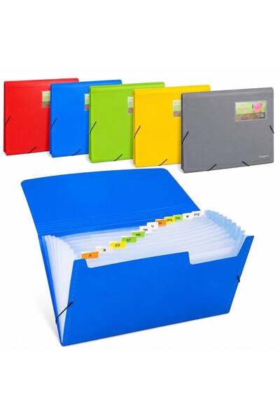 CASA JOY Dosar extensibil din plastic A4, cu închidere elastică, compartiment...