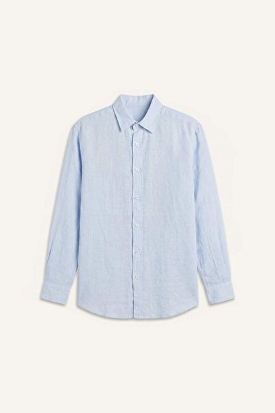 DeFacto Relax Fit Linen Blend Long Sleeve Shirt I4453Ax26Hs