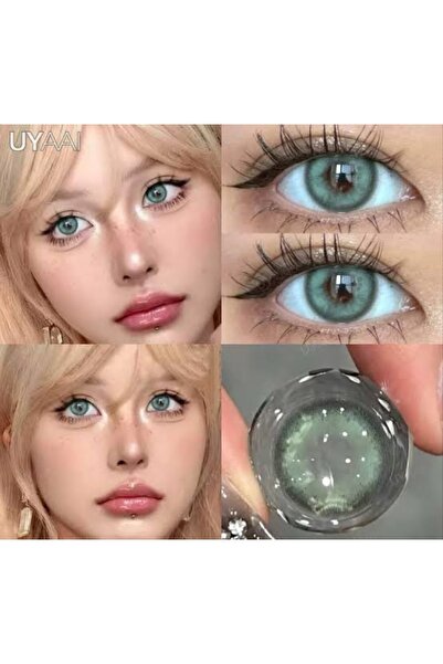 Elvoria Gene3t Green hareli doğal yeşil tonda göz lensi(yıllık)