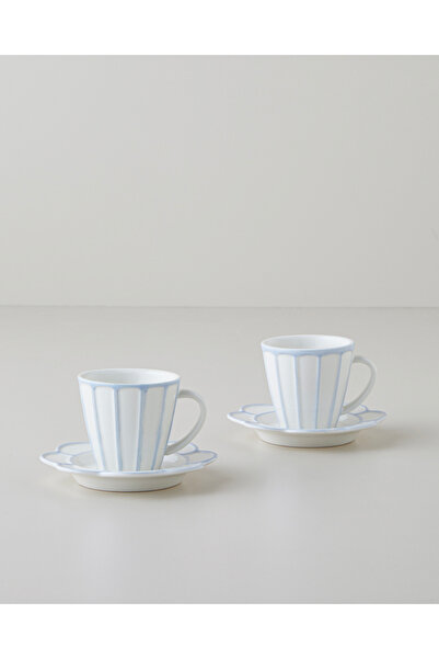 English Home Soft Cloud Stoneware 4 Parça 2 Kişilik Kahve Fincan Takımı 70 ml...