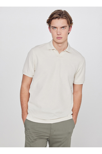Lee Bej Erkek Regular Fit Polo T-Shirt