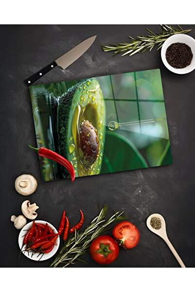 Parıltı Yayınları لوح تقطيع زجاجي وحامل عرض 25×35