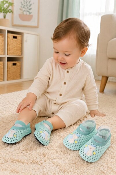 Generic 1 Pair Mesh Anti Slip Soft Sole Walking Shoes Floor Socks Cartoon Tod...
