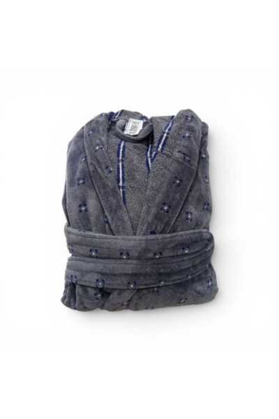 Özdilek (OUTLET) Hawai Kadife Kapüşonlu Bornoz (XL BEDEN)