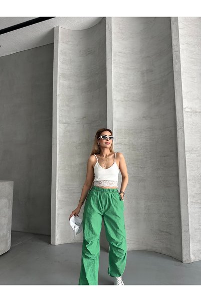 MODA بنطلون نسائي عالي الخصر