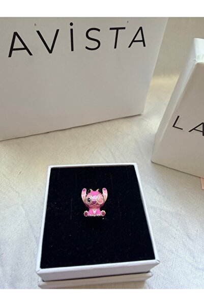 Genel Markalar Lilo Stitch Angel Gümüş Charm’ı