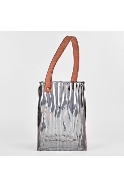 OEM Vază de Sticlă Ocean Wave Gri 23 cm