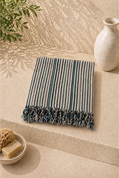 Defne&Apollon İpekçilik Handwoven Cotton - Linen Peshtemal 95 X 200 cm Colorful
