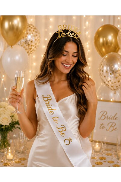Bkmc Bride to Be Gold Silver Sash and Crown Set |   Bachelorette Party Access...