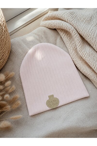 Pure Boutique Caciulita bebe roz pal din bumbac Baby Queen pentru fetite