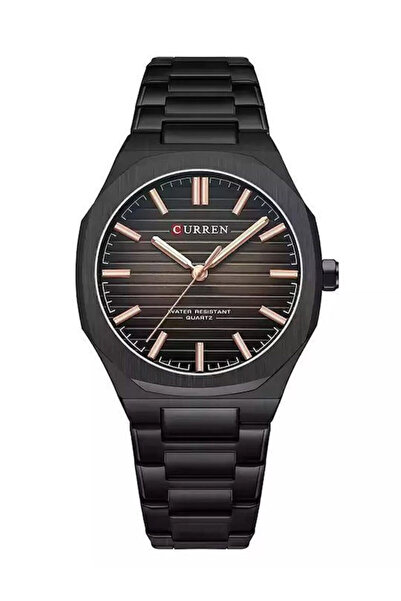 Curren Ανδρικό ρολόι 42mm με μπαταρία και μαύρο μεταλλικό μπρασελέ