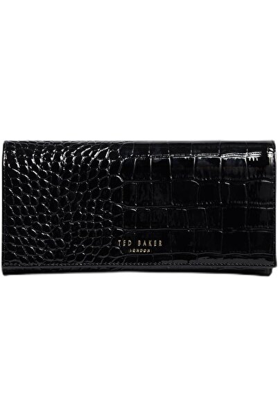 Ted Baker Vienna Crocodile Pattern Wallet S282080, Large L, Black