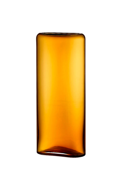 Paşabahçe Nude Layers Vase 32.5 cm Amber, Stylish Decorative Vase