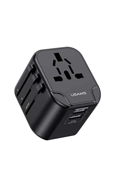 Usams US-CC173 T55 12W Dual USB Universal Travel Charger US / AU / EU / UK Pl...