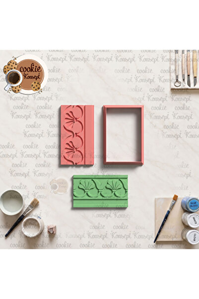 CookieKonsept Fayans # 2 Ceramic Mold Stamp Frames 12cm |   Compatible with C...