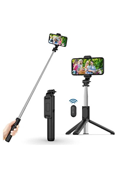 Generic 3 in 1 Extendable Selfie Stick Tripod, Selfie Stick For Phone with Bl...