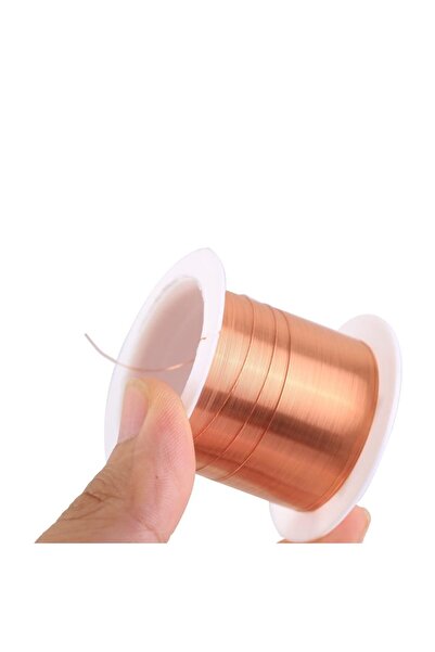 Hdg 0,15 mm Emaye Bobin Teli 50 Metre - Makaraya Sarılı Emaye Kaplı Bakır Tel