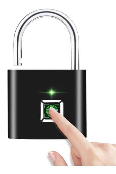 ELTRAZONE قفل ببصمة الإصبع، قفل خزانة رياضية قابل لإعادة الشحن عبر USB، قفل ص...