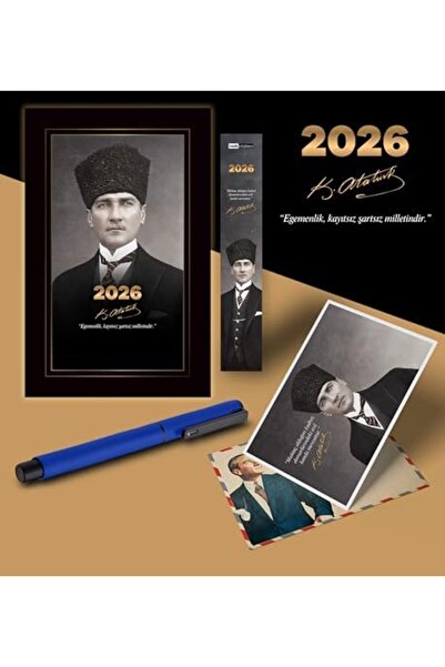Yıldızan متجر ZG 2026 - قلم بطاقة بريدية لوضع علامات على أجندة أتاتورك مع غطا...
