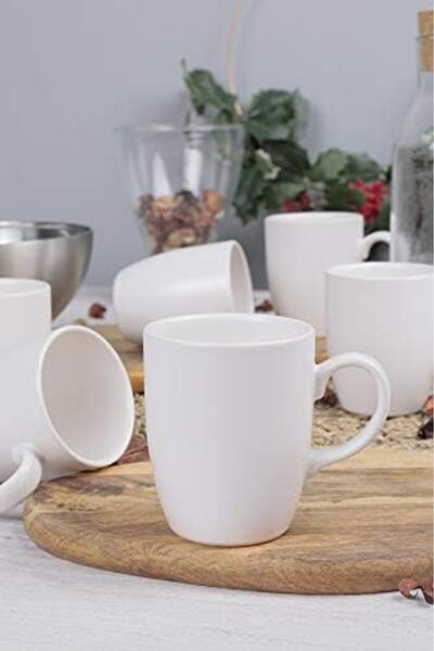 Yıldızan Msa Shop 6 Pieces 9 cm Matte White Cloud Mug 022 931845
