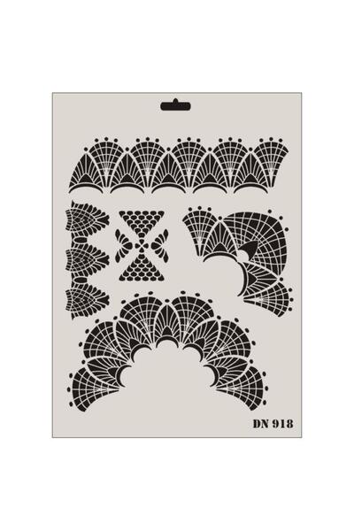 Hobibahçem Lace Series Dn-918 Stencil 35X25 cm