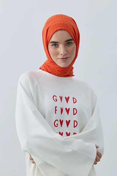 Modakaşmir Misto Cotton Series Shawl Orange
