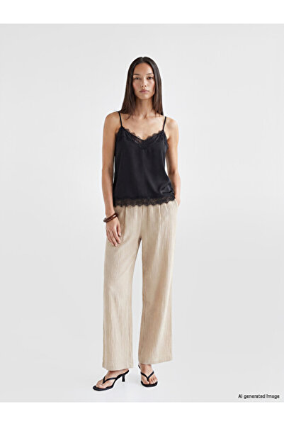 LC Waikiki Textured Women's Trousers with Waist Cord from Uzg Store for Style...