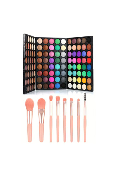 MARJAN AQIQ Waterproof Eyeshadow/120 Colors Eyeshadow Palette with 8pcs Pink ...