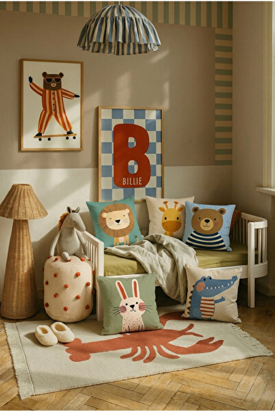 Alseko Concept Little Buddies 06 43x43cm Τετράγωνο 5 τεμάχια Κάλυμμα μαξιλαρι...