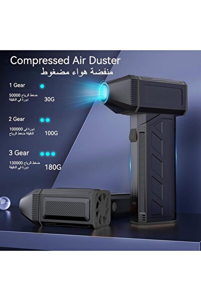 EasyLife Electric Air Duster, Cordless Compressed Air Blower with 35m/s Turbo...