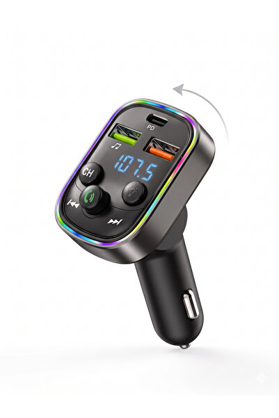 Deppo Trend Bluetooth FM Transmitter Araç Kiti MP3/Flash Bellek/USB/Type-C Hı...
