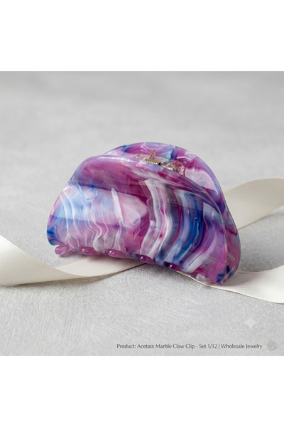 Srctech Colorful Marble Patterned Bone Buckle - 9 cm