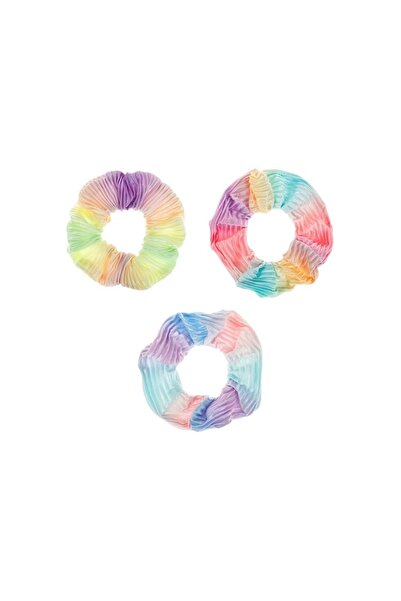 OEM Set 3 buc elastice de păr pentru fete textile, multicolore, coafuri vesele