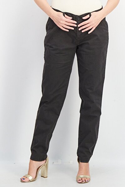 Esprit Edc by Women Regular Fit Solid Pants, Black