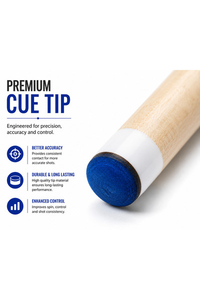 Generic 25769-1 Professional Billiard Cue Stick 145CM Wooden Pool Cue With Premium Tip Blue Red Design