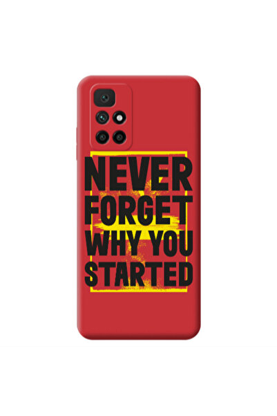 Other Xiaomi Redmi 10 2022 Never Forget Red Colored Silicone TPU Θήκη