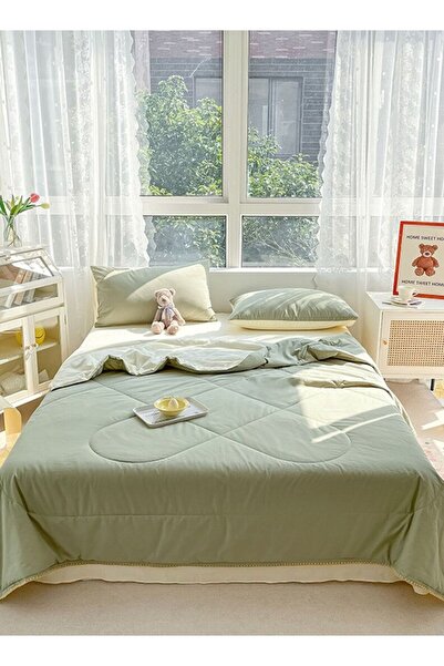 sharpdo 4-Piece Cotton Summer Quilt, Air Conditioner Quilt Set, Thin Section ...