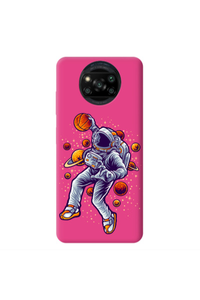 Other Xiaomi Poco X3 /X3 Pro Space Basketball Fuchsia Colored Silicone TPU Θήκη
