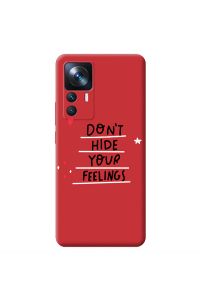 Other Xiaomi Mi 12T Dont Hide Your Feelings Red Colored Silicone TPU Θήκη