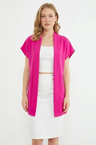 Fulla Moda Beli Belted Shawl Collar Vest